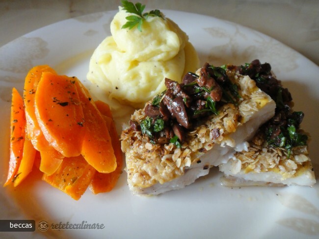 Imagine Reteta culinara Peste cu Fulgi de Ovaz si Masline | 2review.ro