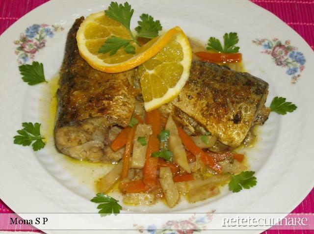Imagine Reteta culinara Peste cu telina si sos de portocale | 2review.ro
