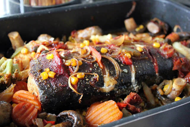 Imagine Reteta culinara Novac pe pat de legume, la cuptor | 2review.ro