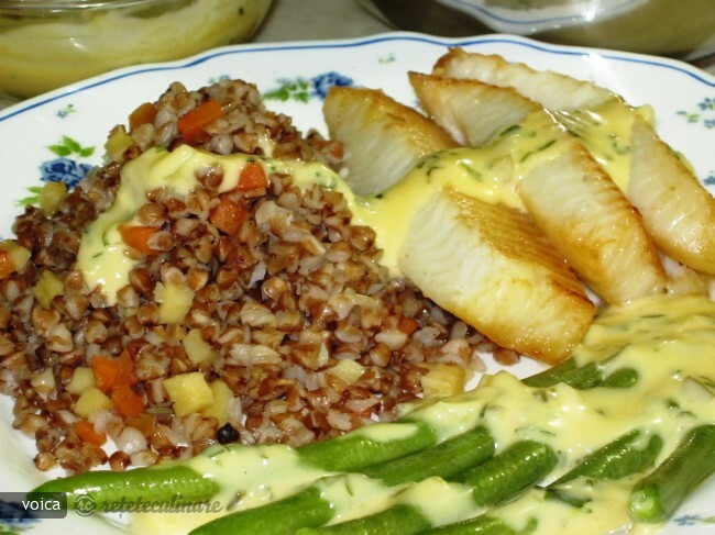Imagine Reteta culinara Halibut cu Hrisca si Sos Remoulade | 2review.ro