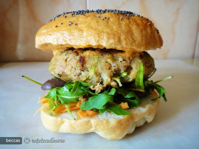Imagine Reteta culinara Burger cu Ton si Dovlecel | 2review.ro