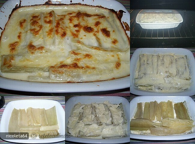 Imagine Reteta culinara Cardon Gratinat cu Mozzarella si Sos Bechamel | 2review.ro