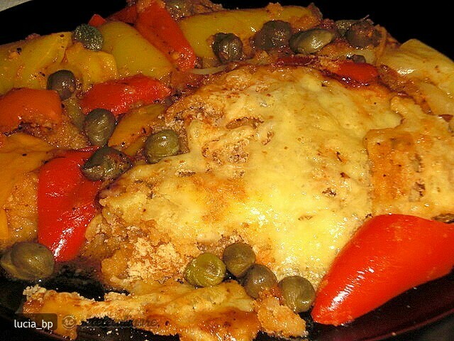Imagine Reteta culinara Peperonata Picanta cu Capere, Gratinata | 2review.ro